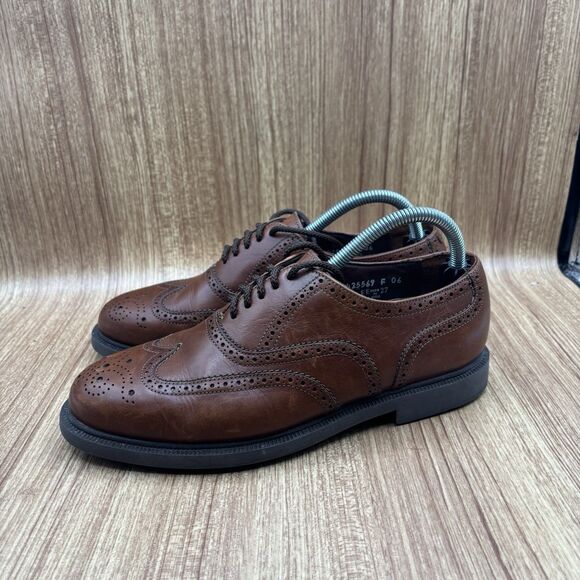 Florsheim Men’s Brown  Leather Wingtip Oxford‎ Comfort Shoes Size 8 D main image 6